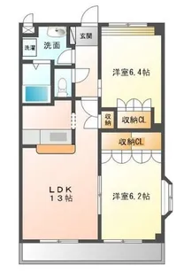 プランドール悠【2階】の間取り