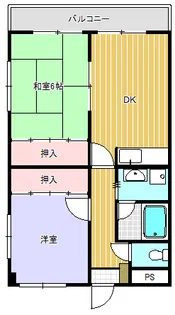 サンビレッジ岡﨑【203号室】の間取り