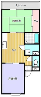 ファミールヤマザキ【203号室】の間取り