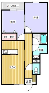 サンモール泉【1-B号室】の間取り