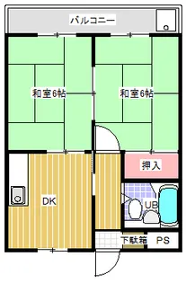 遠藤ハイツ【202号室】の間取り