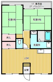 ビレッジ的場Ⅱ【213号室】の間取り
