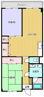 Village Vallay石部【1階】の間取り