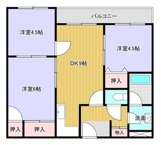 生出マンション【3階】の間取り