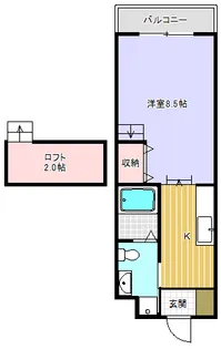エアフォルク21【307号室】の間取り