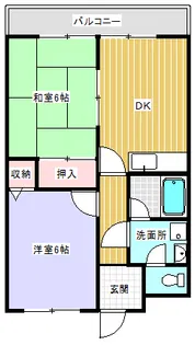 サンパレス三雲【202号室】の間取り