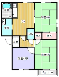 ハイツ双寿【102号室】の間取り