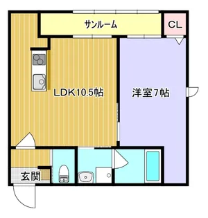 CA彩り【1階】の間取り
