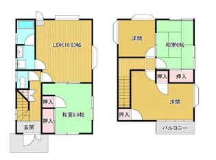 滋賀県甲賀市甲南町深川【一戸建】の間取り