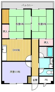 グランパレス南海【4階】の間取り