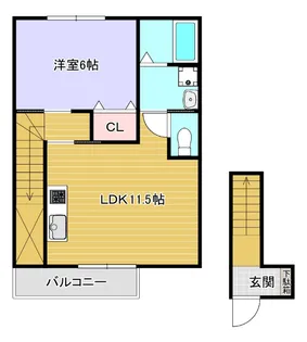 エクセルピア岩根中央【2階】の間取り