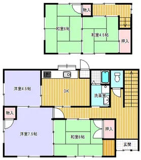 滋賀県甲賀市水口町名坂【一戸建】の間取り