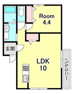 REVE【102号室】の間取り