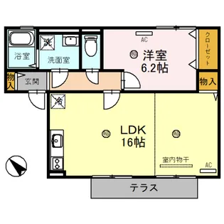 夢咲きの里 B【1階】の間取り