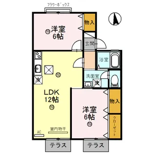 アグリンビレッジ C棟【1階】の間取り