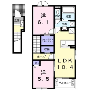 メゾン・ド・ジュネスⅡ【2階】の間取り