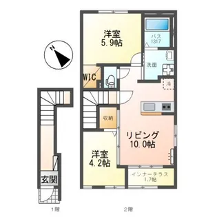 ワーサンライト21【2階】の間取り