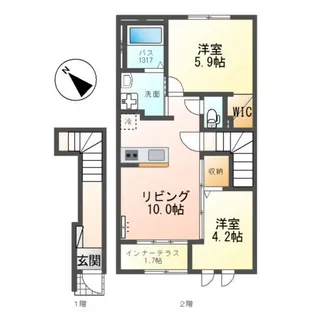 ワーサンライト21【2階】の間取り