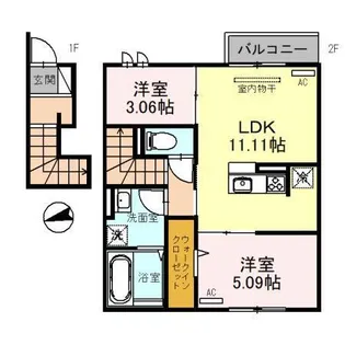 モンブルグ【2階】の間取り