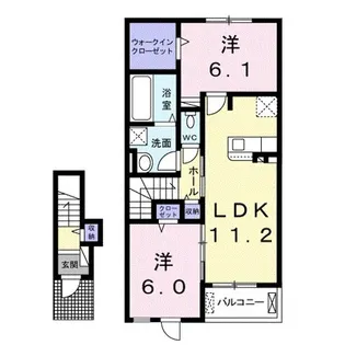 グラン コンフリエ【2階】の間取り
