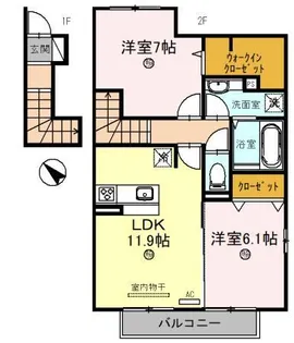 Aile D’ore (エルドール) A棟【2階】の間取り
