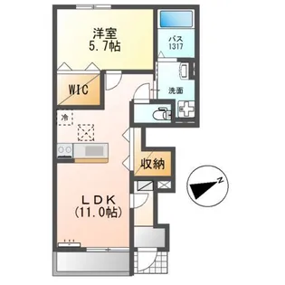 オリーブ高塚【1階】の間取り