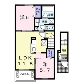 ラズベリー コート【2階】の間取り