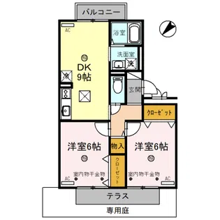 セジュールL3【1階】の間取り