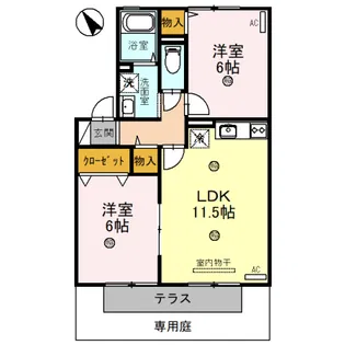 クラジールヤマザキ【1階】の間取り