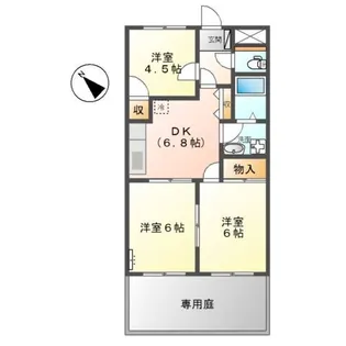 シャルマンハウスⅡ【1階】の間取り