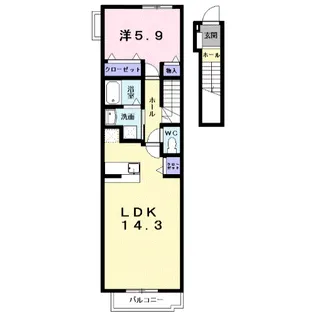 ラシュール メゾン【2階】の間取り
