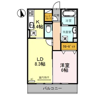ハンズレジデンス泉【3階】の間取り