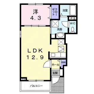 ブリーズヒル【1階】の間取り