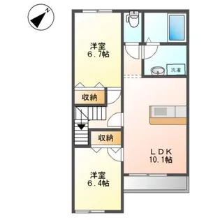 フローラルコートDS【2階】の間取り