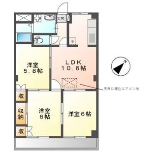 ミルラフィーネⅡ【2階】の間取り