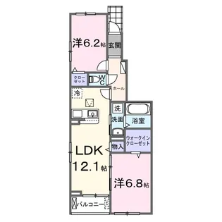 シエルクラスかわせみ【1階】の間取り