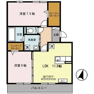メイプルコート【3階】の間取り