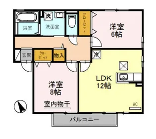 リビングタウン水口 D棟【1階】の間取り