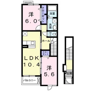 ベル プロムナード【2階】の間取り
