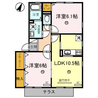 夢咲きの里 F【1階】の間取り