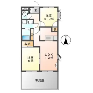 グリーンヒルズ幸陽【1階】の間取り
