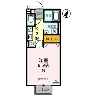 ハンズレジデンス北脇 B棟【2階】の間取り