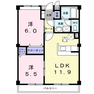 甲西サンライフA【1階】の間取り