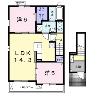 アプリコットガーデン【2階】の間取り