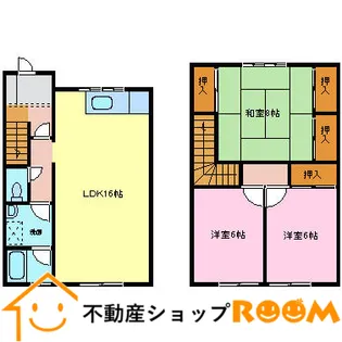 ユノソハイツ筑後【B-3号室】の間取り