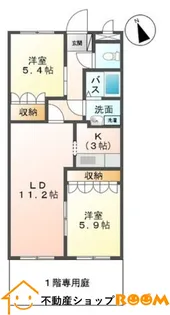 パストラーレ杜の筆【106号室】の間取り