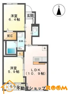 ジャスティス蛍【106号室】の間取り