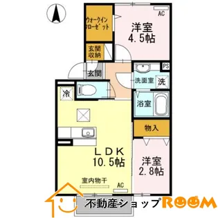 クローバーハイツ【1階】の間取り