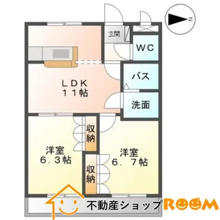 サンコート・パイン【103号室】の間取り