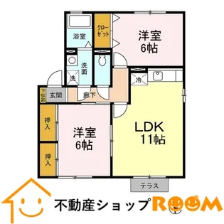 キャッスル徳久 D棟【1階】の間取り